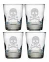 Susquehanna Glass Skull & Bones Set Of 4 Double Old-fashioned Glasses