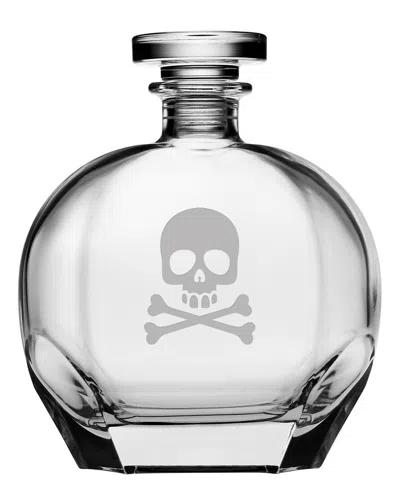 Susquehanna Glass Skull & Crossbones Luigi Bormioli Puccini Decanter