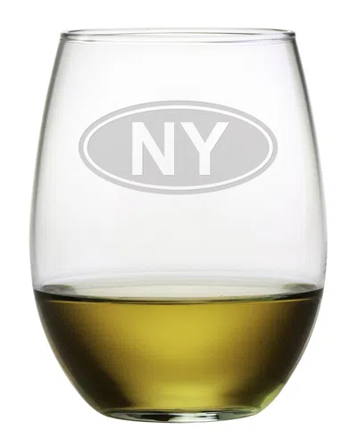 Susquehanna Glass State Set Of 4 Stemless Glasses, (a-z)