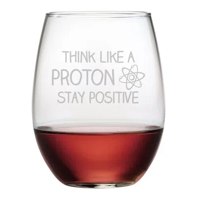 Susquehanna Glass Think Like A Proton 21 Oz. Stemless Wine Glass In Clear