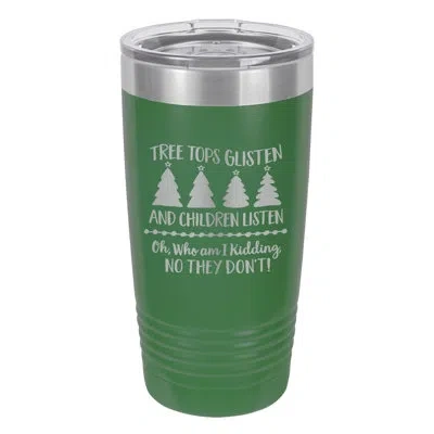 Susquehanna Glass Tree Tops Glisten Green Insulated Tumbler & Lid