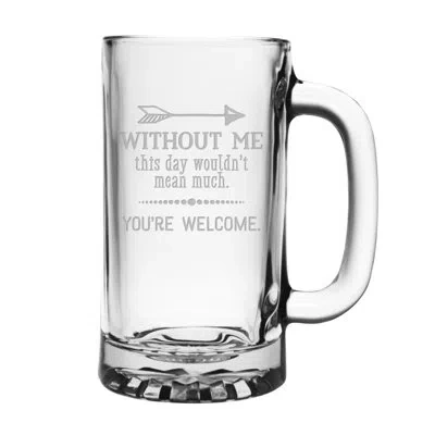 Susquehanna Glass Without Me Pub 4 Piece 16 Oz. Glass Beer Mug In Clear