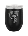 Susquehanna Party Your Face Off. Black Insulated Stemless Tumbler With Lid In Black