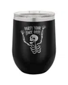 Susquehanna Party Your Face Off. Black Insulated Stemless Tumbler With Lid
