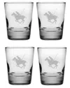 Susquehanna Polo Pub Set Of 4 13.25oz Double Old Fashioned Glasses