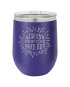 Susquehanna Practice Safe Hex Purple Insulated Stemless Tumbler With Lid
