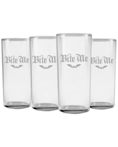 Susquehanna Set Of 4 Bite Me Hiball Glasses