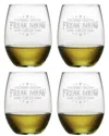 Susquehanna Set Of 4 Freak Show Stemless Wine Glasses