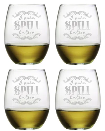Susquehanna Set Of 4 I Put A Spell On You Stemless Wine Glasses