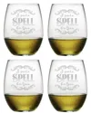 Susquehanna Set Of 4 I Put A Spell On You Stemless Wine Glasses