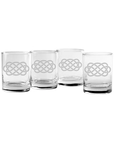 SUSQUEHANNA SUSQUEHANNA SET OF 4 OCEAN PLAIT ROCKS GLASSES