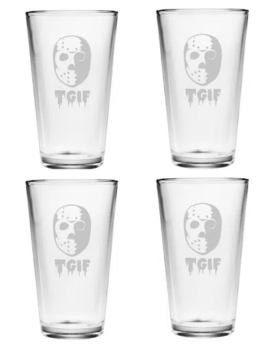 Susquehanna Set Of 4 Tgif Pint Glasses