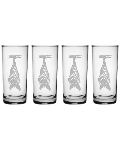 Susquehanna Set Of 4 Vampire Bat Hiball Glasses