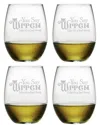 Susquehanna Set Of 4 You Say Witch Stemless Wine Glasses