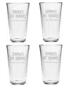 Susquehanna Set Of 4 Zombies Eat Brains Pint Glasses