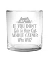 Susquehanna Set Of Four 11.5oz Talk To Your Cat Slim Rocks Glasses