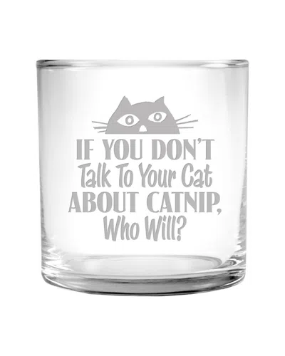 Susquehanna Set Of Four 11.5oz Talk To Your Cat Slim Rocks Glasses