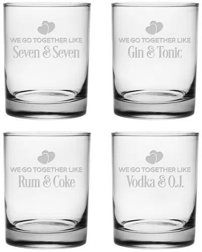 Susquehanna Set Of Four 14oz Good Mixers Rock Glasses