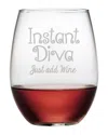 Susquehanna Set Of Four 21oz Instant Diva Add Wine Stemless Glasses