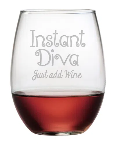 Susquehanna Set Of Four 21oz Instant Diva Add Wine Stemless Glasses