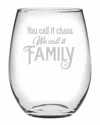 Susquehanna Set Of Four 21oz You Call It Chaos Stemless Glasses