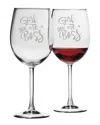 Susquehanna Set Of Two 19oz Girl You Are A Boss Wine Glasses