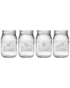 Susquehanna Summer Harvest Set Of 4 16oz Mason Jars