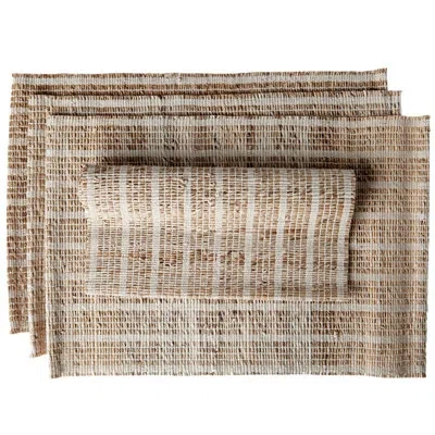 Sustainable Threads Aurora Hand-woven Banana Bark 19" Placemat In Brown