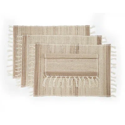 Sustainable Threads Biscotti Fringed In Blue