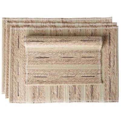 Sustainable Threads Fruit Tart 4 Piece Plant Fiber Placemat Set In White;green;beige
