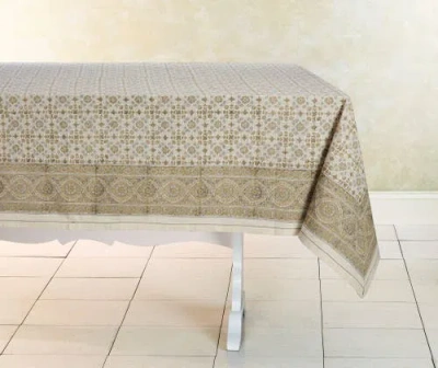 Sustainable Threads Hand Block Printed Tablecloth In Brown