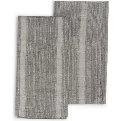 Sustainable Threads Handwoven Organic Cotton Napkins In Gray
