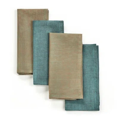 Sustainable Threads Lisas Cotton Disposable Napkin In Blue