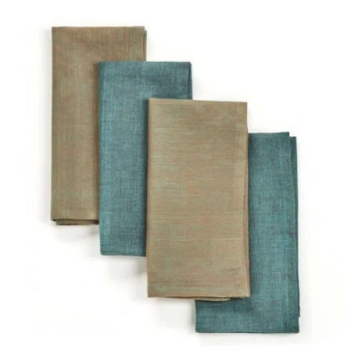 Sustainable Threads Palette Handwoven Cotton Napkins In Green