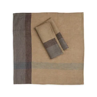 Sustainable Threads Rose Wine Linen Napkin In Olive Crostini