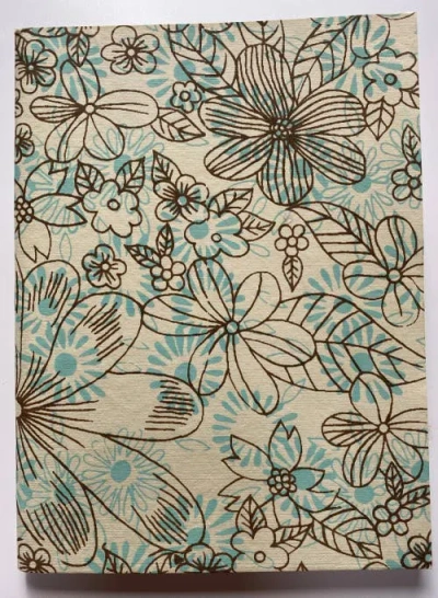Sustainable Threads Soft Cover Journal In Aqua Flowers