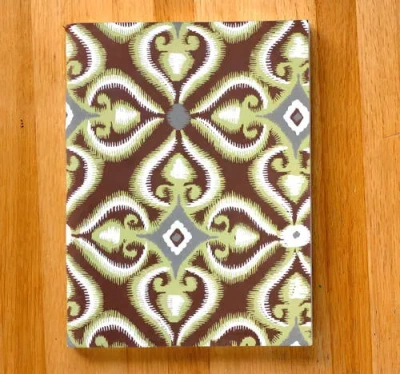Sustainable Threads Soft Cover Journal In Green Geometry