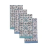 Sustainable Threads Streamline Hand Block Printed Napkins In Blue