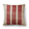 Sustainable Threads Striped Silk Pillow With Down-alternative Insert In Pink