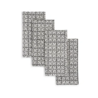 Sustainable Threads Vertex Hand Block Printed Napkins In Brown