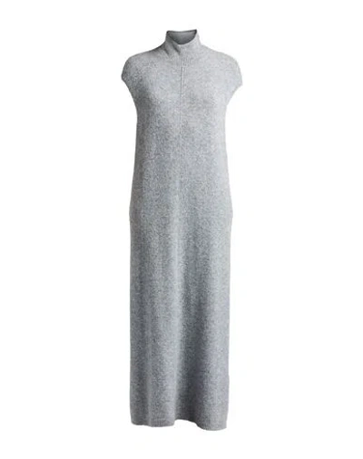 Susy-mix Woman Midi Dress Grey Size Onesize Acrylic, Polyamide, Pbt - Polybutylene Terephthalate, Wo