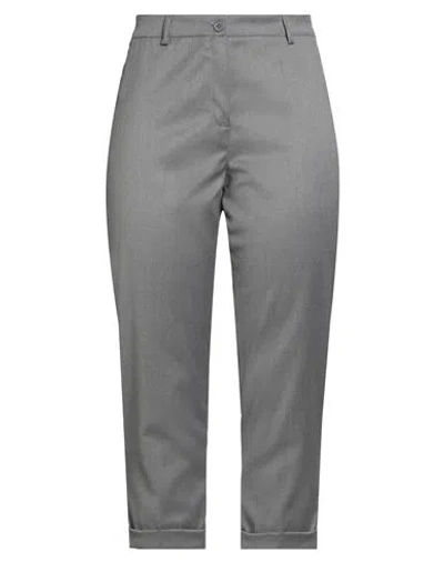 Susy-mix Woman Pants Grey Size 3 Polyester, Viscose, Elastane