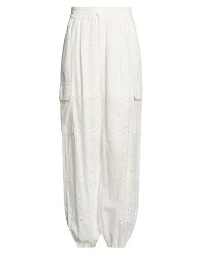 Susy-mix Woman Pants White Size Xs Cotton