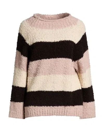 Susy-mix Woman Sweater Light Pink Size Onesize Acrylic, Polyester, Wool, Viscose, Alpaca Wool In Burgundy