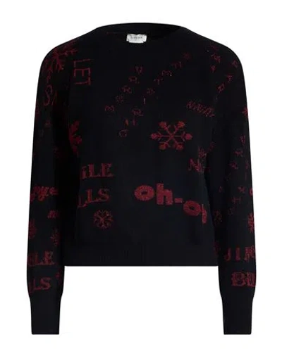 SUSY-MIX SUSY-MIX WOMAN SWEATER MIDNIGHT BLUE SIZE ONESIZE VISCOSE, POLYESTER, POLYAMIDE, METALLIC FIBER