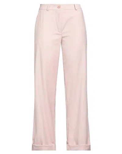 Susy-mix Woman Pants Pink Size M Polyester, Viscose, Elastane