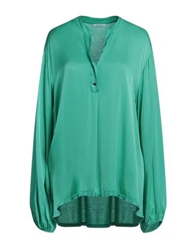Susy-mix Woman Top Emerald Green Size 3 Viscose, Elastane In Green