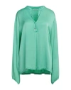 Susy-mix Woman Top Light Green Size 3 Viscose, Elastane In Green