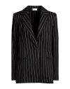 Susy-mix Woman Blazer Black Size S Polyester, Viscose, Wool, Elastane In Black