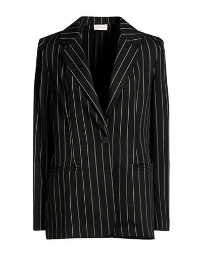 Susy-mix Woman Blazer Black Size S Polyester, Viscose, Wool, Elastane